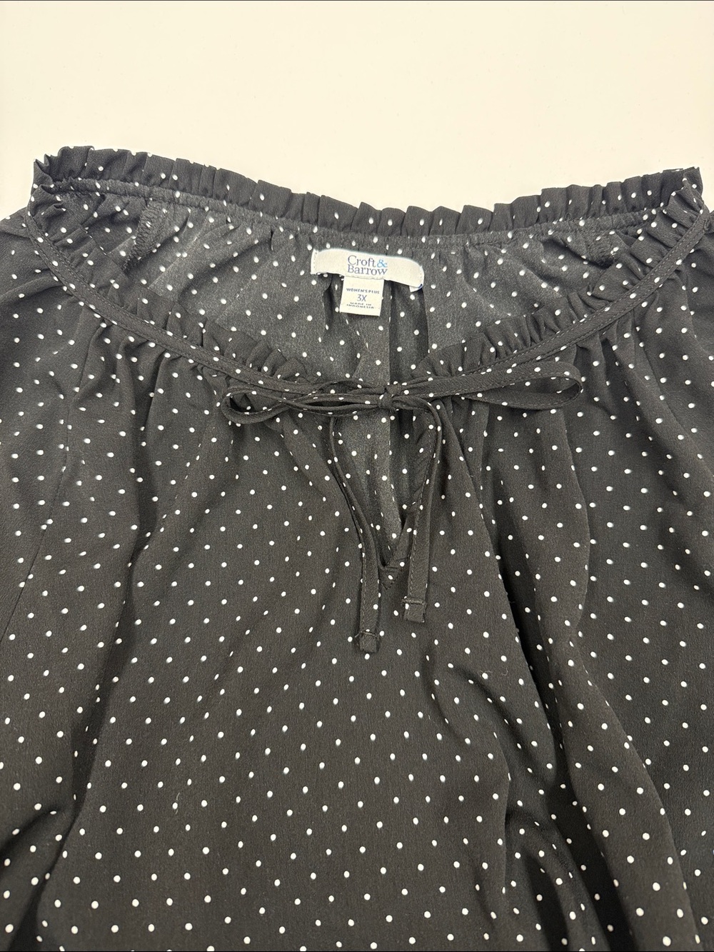 Croft & Barrow polka dot blouse
